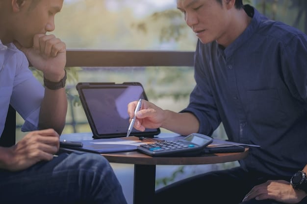 A split-screen showing a budgeting app on one side and a person working on a spreadsheet on the other, symbolizing the choice between automated and manual budgeting methods.