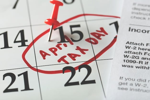 A calendar marking quarterly tax deadlines with a reminder sticker. Close-up shot focusing on the dates and emphasizing timely payment.
