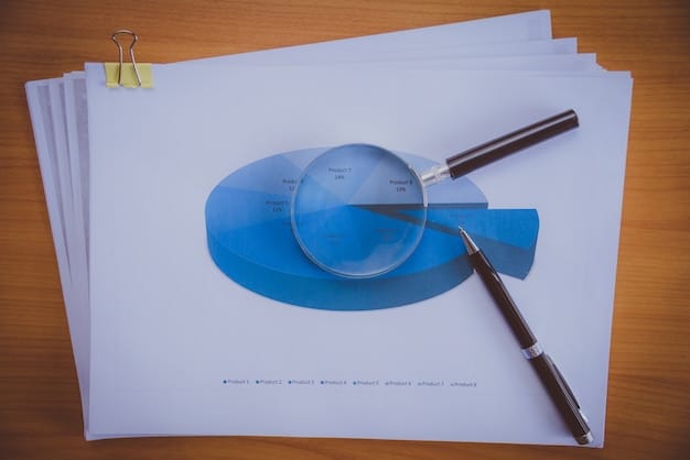 A conceptual image representing data analysis, featuring magnifying glasses focusing on key figures within financial reports, highlighting the process of extracting insights from corporate earnings.