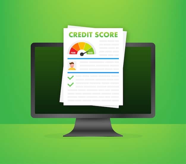 A split-screen image comparing a credit report with errors highlighted and a corrected version showing improved credit information.