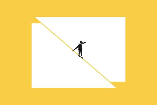 A split image showing two paths: one labeled 