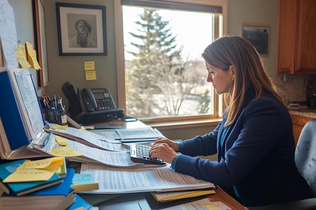 A freelancer using accounting software on their computer, showcasing the ease and efficiency of digital tools for managing income and expenses.