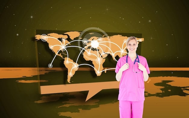 A collage showing four distinct sectors: a nurse in a hospital setting, a software engineer coding, a construction worker on a site, and a server in a restaurant. Each image should represent a key sector of the US economy.