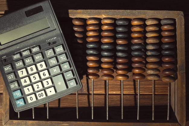 A close-up of a calculator with a financial aid form partially visible in the background. The calculator display shows numbers related to college expenses, emphasizing the process of calculating EFC.