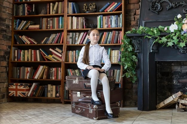 A student sitting in a library at a foreign university, surrounded by books in different languages, with sunlight streaming through the tall windows, representing the academic advantages of studying abroad.