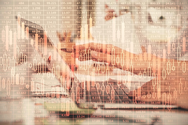 A close-up image of a financial newspaper headline announcing the inflation rate drop, with blurred images of stock tickers and financial analysts in the background, symbolizing the immediate reaction in financial markets.