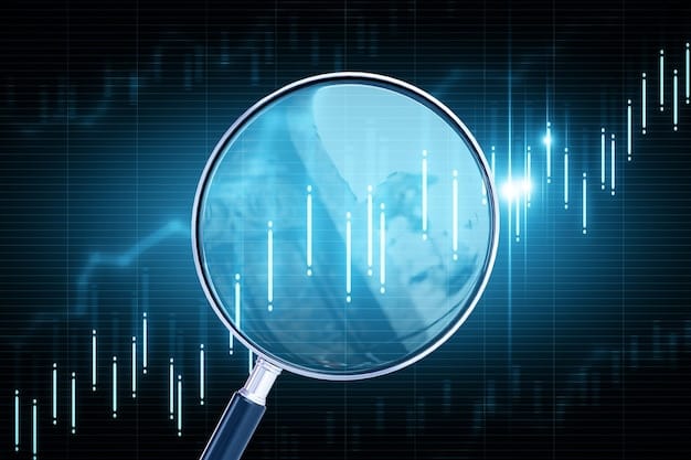 A digital illustration of a magnifying glass over a stock chart, representing the SEC's scrutiny of market data.